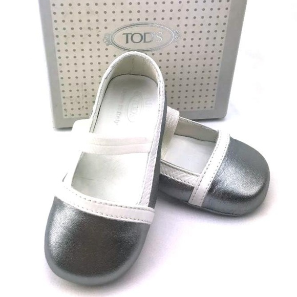 Tod's Baby Other - TOD'S BABY Italian Leather Ballerinas in Silver wi